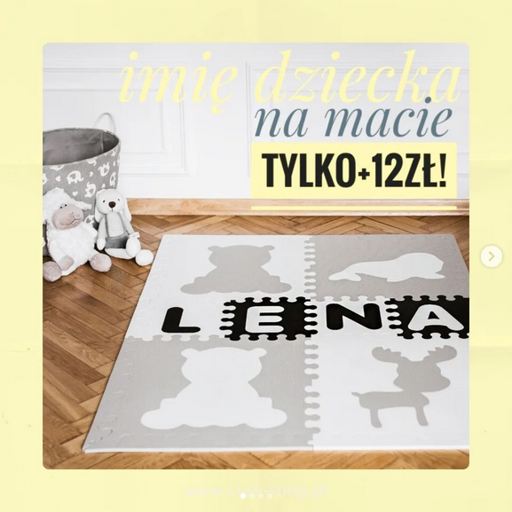 Imię dziecka na macie to HIT! Personalizacja imieniem już zawsze będzie miłym akcentem pokoju Twojego dziecka